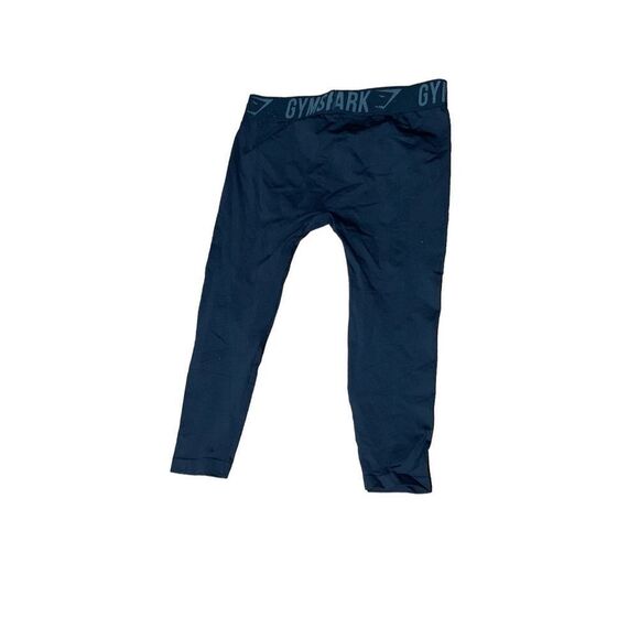 Nice Gymshark Woman's Cropped Leggings Athletic Yoga Compression Fit Black Size - Picture 2 of 3